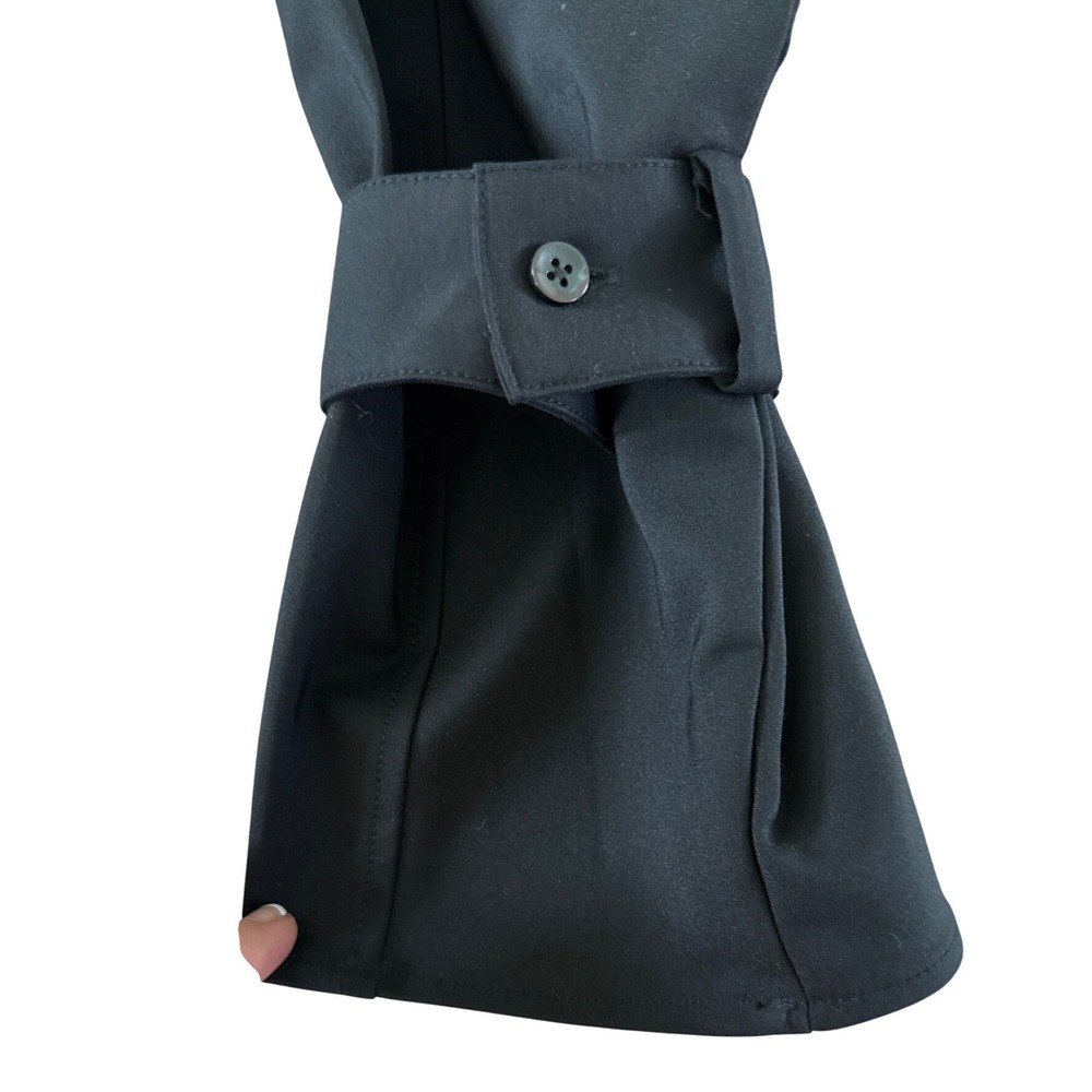 Good American TABBED POPLIN SHIRT GWT0108 BLACK001 Size 3/4 L/XL $125 - Picture 8 of 12